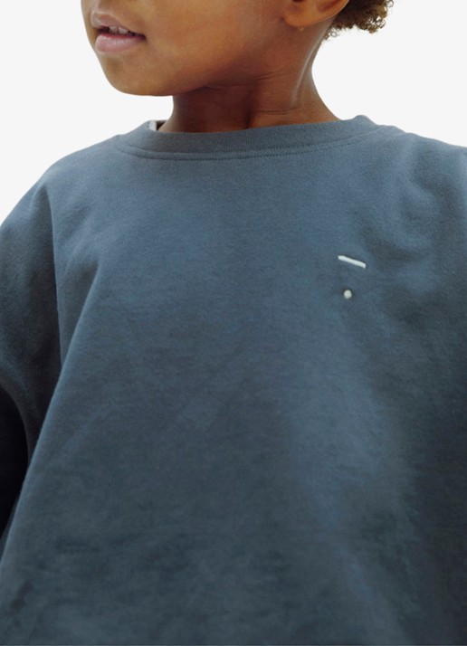 Gray Label Sweater met ronde hals - detail 3 blauwgrijs
