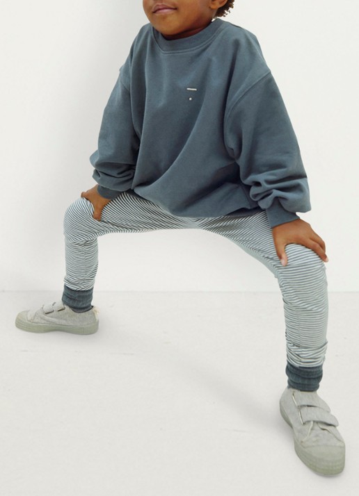 Gray Label Sweater met ronde hals - voorkant 2 blauwgrijs