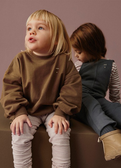 Gray Label Sweater met ronde hals - voorkant 3 woody-527 / bruin