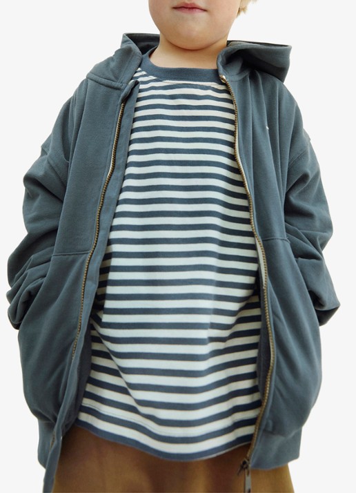 Gray Label Sweatvest met stretch - voorkant 2 blauwgrijs