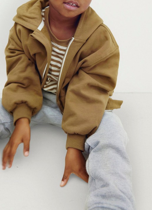 Gray Label Sweatvest met stretch - voorkant 3 lichtbruin