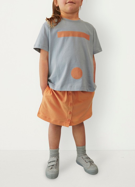 Gray Label T-shirt met print - voorkant 3 staalblauw