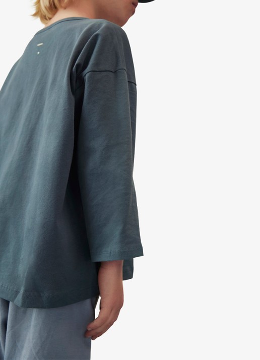 Gray Label T-shirt met ronde hals - detail 4 petrol