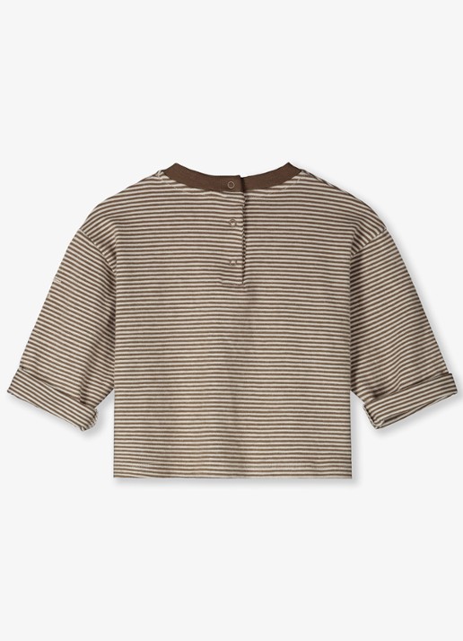 Gray Label T-shirt met streepprint - achterkant 2 gebroken wit