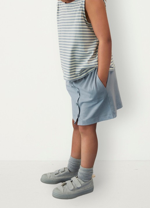 Gray Label Tanktop met streepprint - voorkant 5 staalblauw