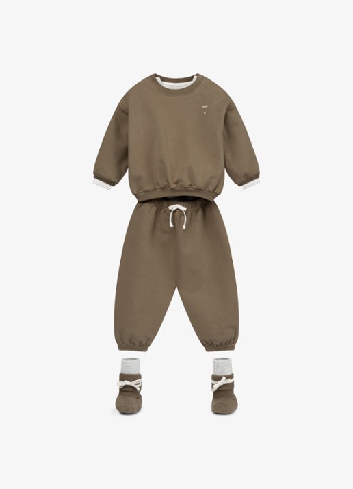 Gray Label Tapered fit joggingbroek - detail donkerkhaki