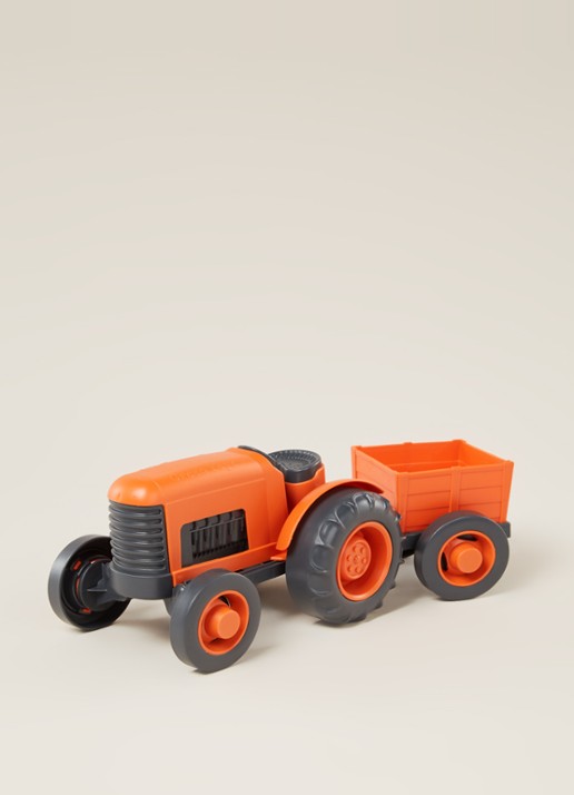 Green Toys Traktor - voorkant 2 orange
