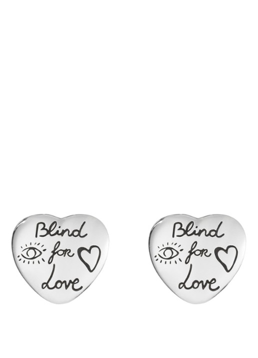 Gucci Blind for Love oorknopjes van zilver - voorkant zilver