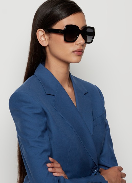 Gucci Butterfly zonnebril gepolariseerd GG1337S - voorkant 5 zwart
