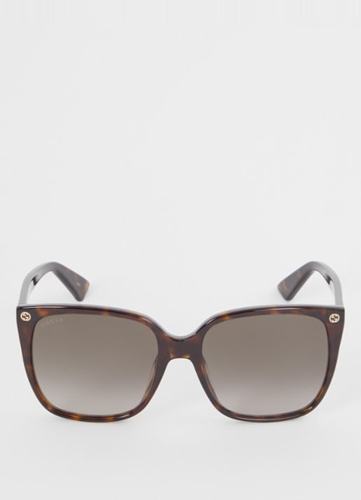 Gucci Butterfly zonnebril GG0022S - detail bruin