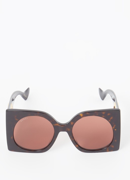 Gucci Butterfly zonnebril GG1254S - detail 3 donkerbruin
