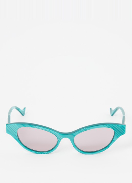 Gucci Cat Eye zonnebril GG1298  - detail 3 zeegroen