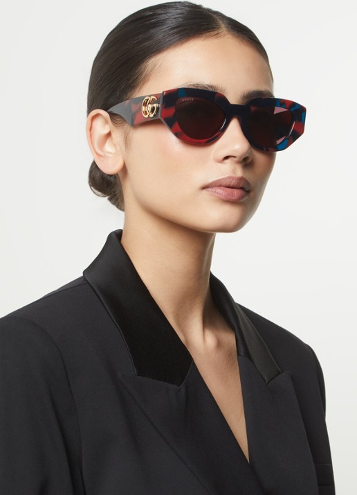 Gucci Cat Eye zonnebril GG1421S - voorkant 2 rood