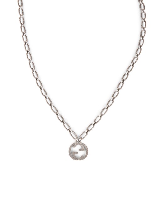 Gucci G schakelketting van sterling zilver - voorkant zilver