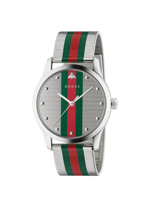 Gucci G-Timeless Contemporary horloge YA126284 - voorkant zilver