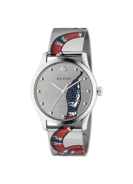 Gucci G-Timeless Contemporary horloge YA1264123 - voorkant zilver