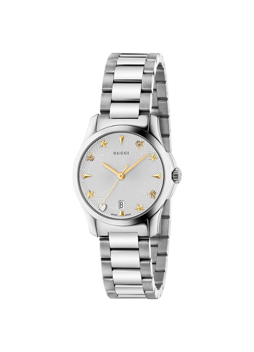 Gucci G-Timeless horloge YA126572 - voorkant zilver