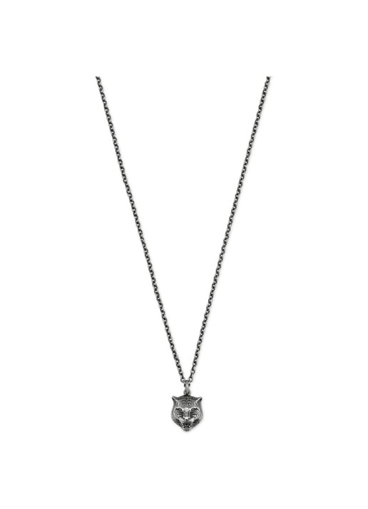 Gucci Gatto Feline ketting van zilver met hanger  - voorkant zilver
