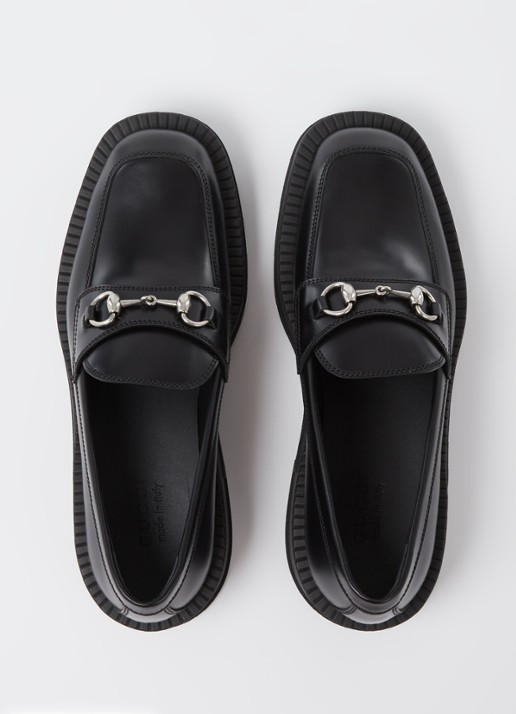 Gucci Genk loafer van leer  - detail 5 zwart