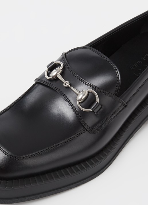 Gucci Genk loafer van leer  - detail 6 zwart