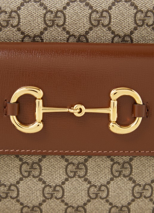 Gucci Horsebit 1955 Small camerabag met leren details - detail 6 bruin