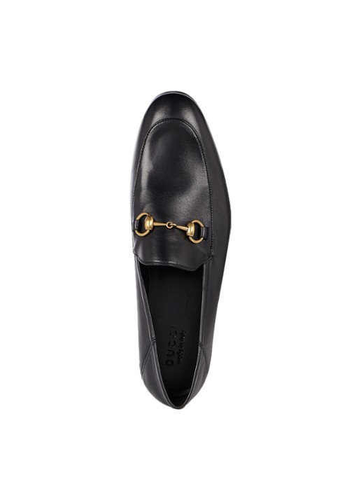 Gucci Horsebit loafer van leer - detail zwart