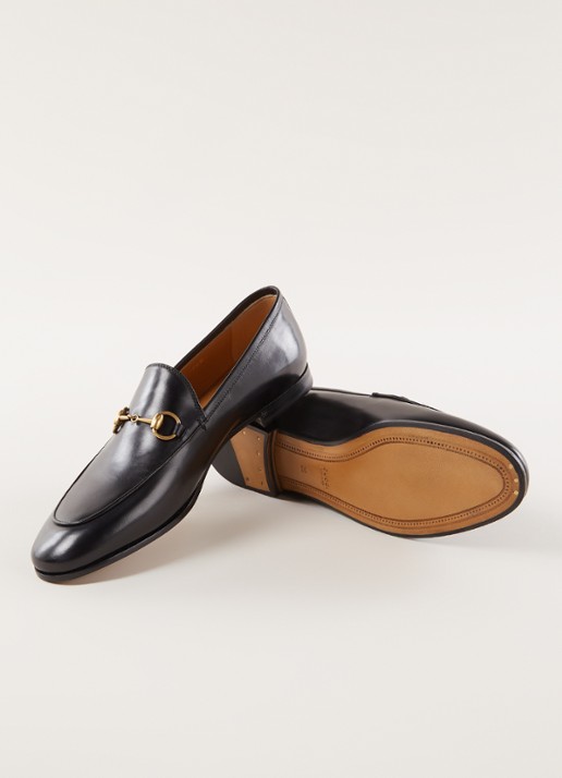 Gucci Jordaan loafer van leer met horsebit - detail 3 zwart