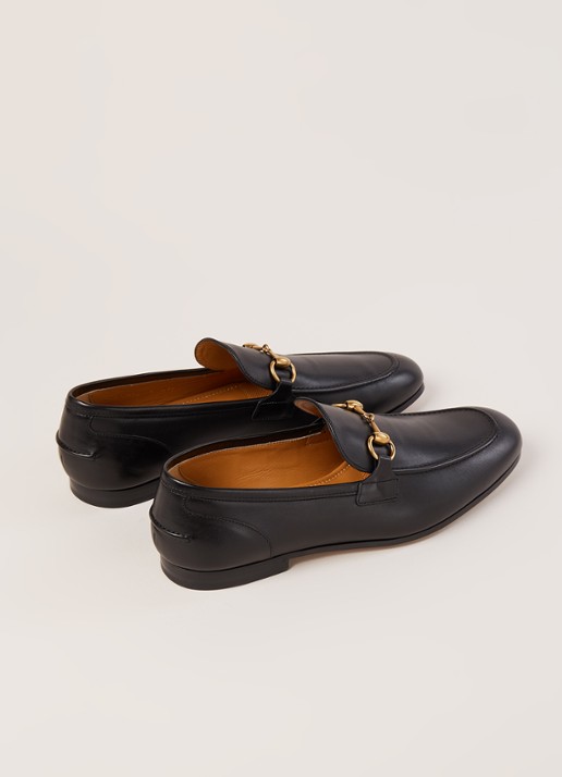 Gucci Jordaan loafer van leer met horsebit - detail 3 zwart