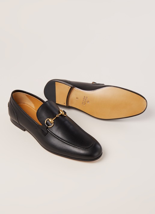 Gucci Jordaan loafer van leer met horsebit - detail 4 zwart