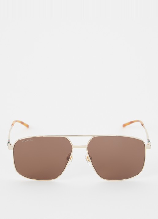 Gucci Piloten zonnebril GG1676S - detail 2 goud