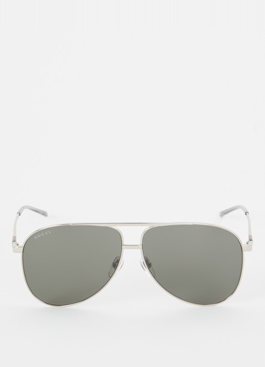 Gucci Piloten zonnebril GG1677S - detail 2 zilver