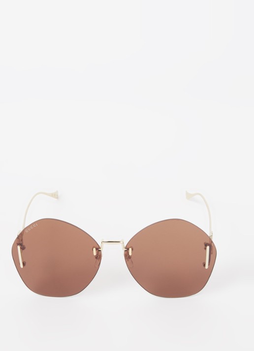 Gucci Retro zonnebril GG1203S - detail bruin