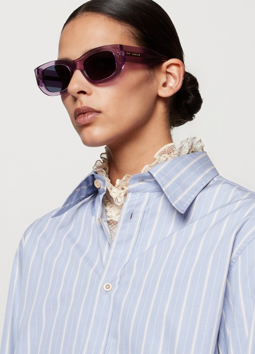 Gucci Retro zonnebril GG1215S - voorkant 2 paars