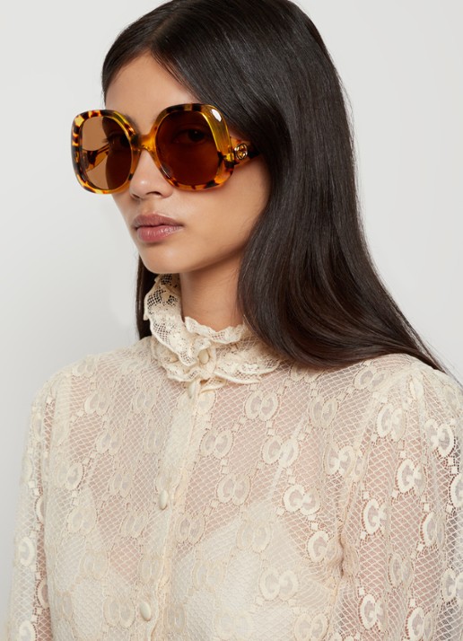 Gucci Retro zonnebril GG1235S  - voorkant 5 bruin