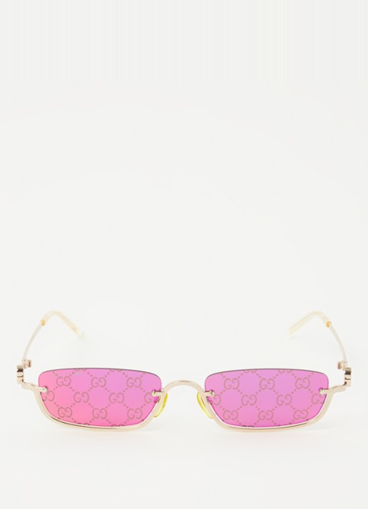 Gucci Retro zonnebril GG1278S - detail 3 goud
