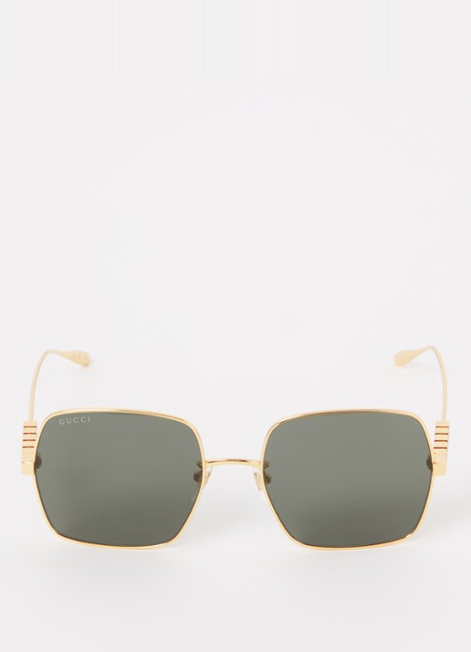 Gucci Retro zonnebril GG1434S - detail goud