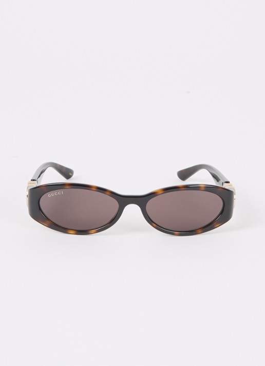Gucci Retro zonnebril GG1660S - detail donkerbruin