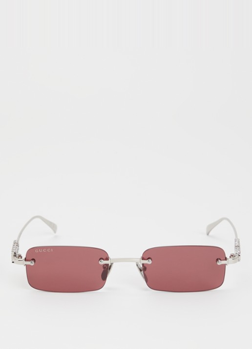 Gucci Retro zonnebril GG1808S - detail zilver