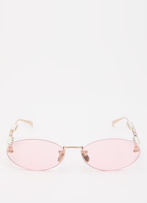 Gucci Retro zonnebril GG1922S - detail roze