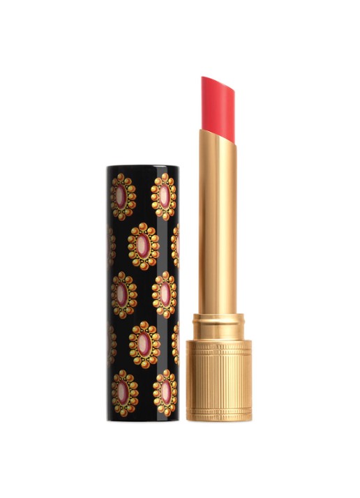 Gucci Rouge de Beauté Brillant Glow en Care - lipstick - voorkant 6 411 emmy petal