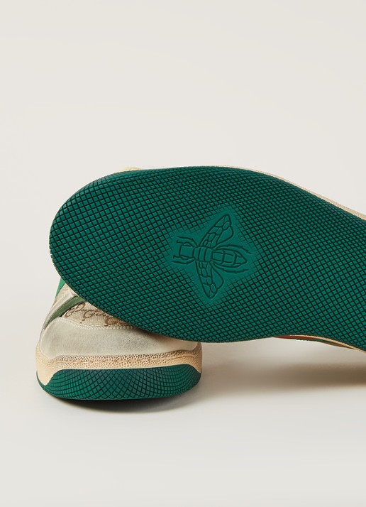 Gucci Screener sneaker met leren details  - detail 5 beige