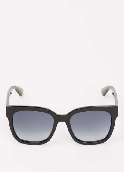 Gucci Wayfarer zonnebril GG0034SN - detail zwart