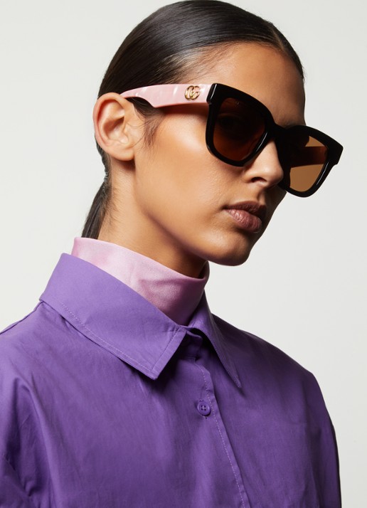 Gucci Wayfarer zonnebril GG0998S - voorkant 5 zwart