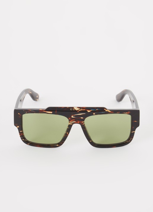 Gucci Wayfarer zonnebril GG1460S - detail donkerbruin