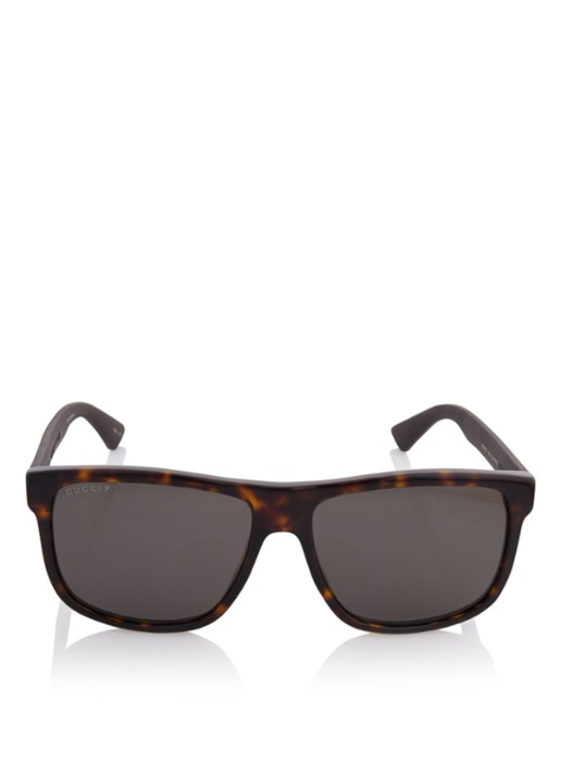 Gucci Zonnebril gepolariseerd GG0010S - voorkant 2 bruin