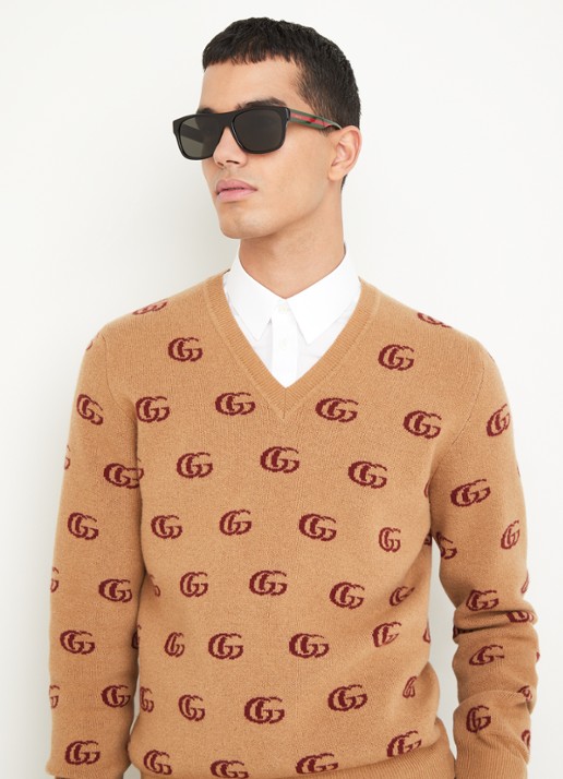 Gucci Zonnebril gepolariseerd GG0341S - voorkant 2 zwart