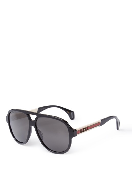 Gucci Zonnebril gepolariseerd GG0463S  - voorkant 4 zwart
