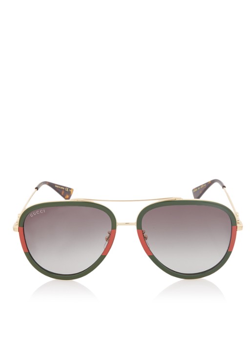 Gucci Zonnebril GG0062S  - detail 5 groen
