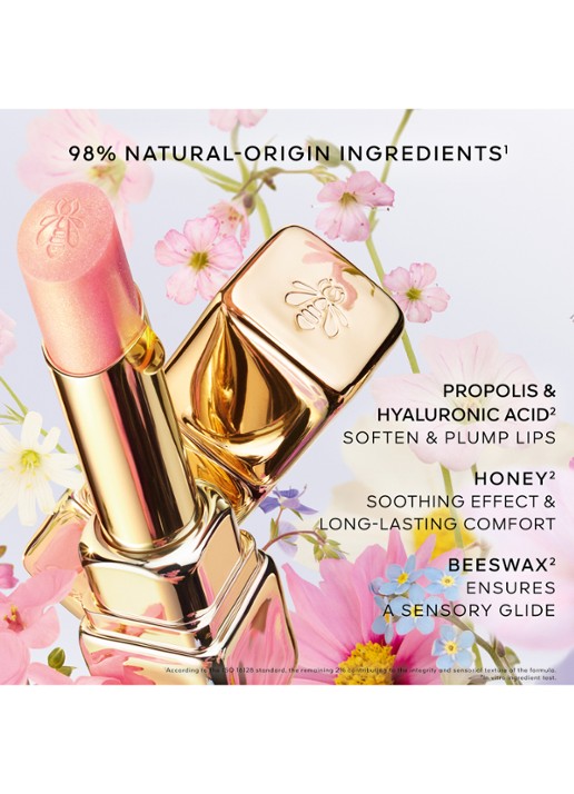 Guerlain Kiss Kiss Bee Glow - getinte lippenbalsem met honing - achterkant 775 poppy glow