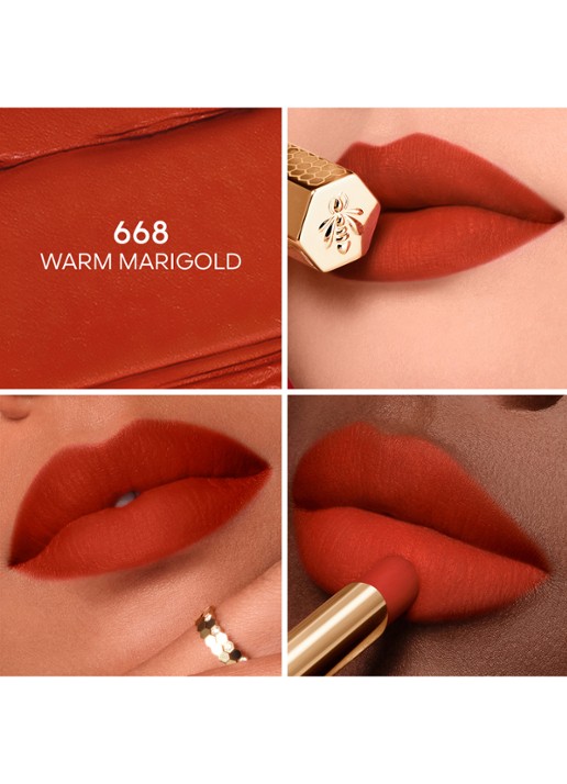 Guerlain KissKiss Honey-Infused Intense Lipstick - Refill - detail 2 668 warm marigold